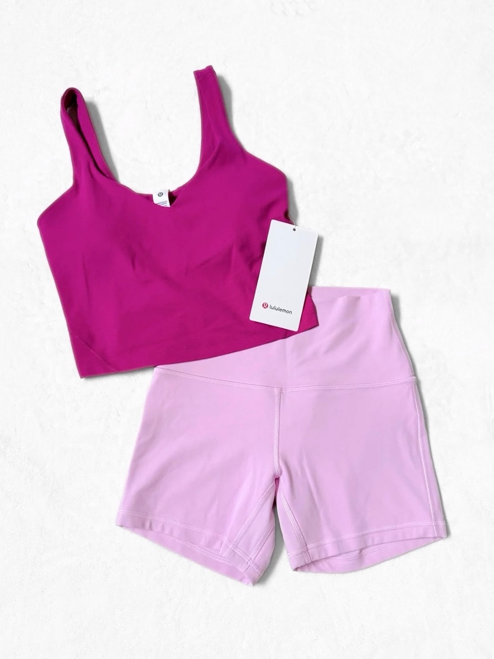 NWT/EUC Lululemon Align Tank + Align 4” Shorts Set – Pink/Purple – Size 4